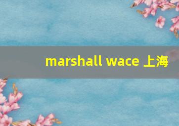 marshall wace 上海